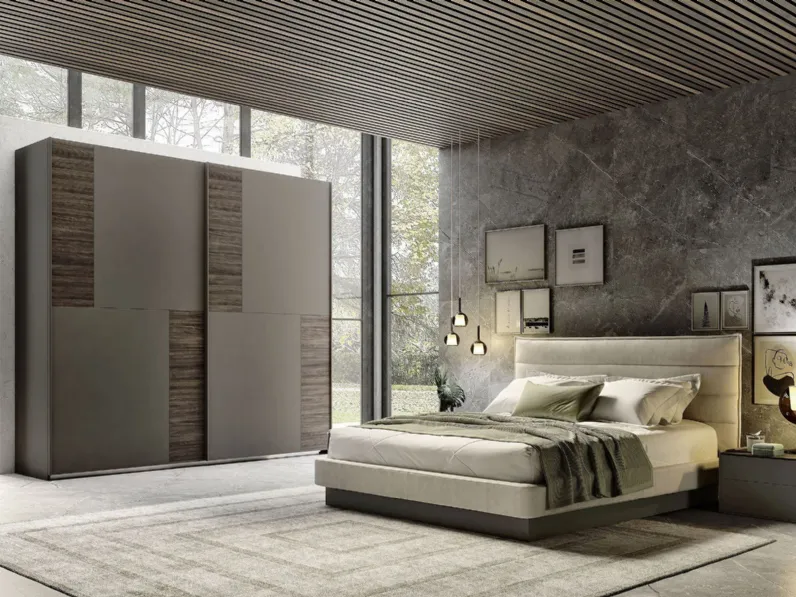 Camera da letto Eleganza S75 in laccato opaco a prezzo ribassato