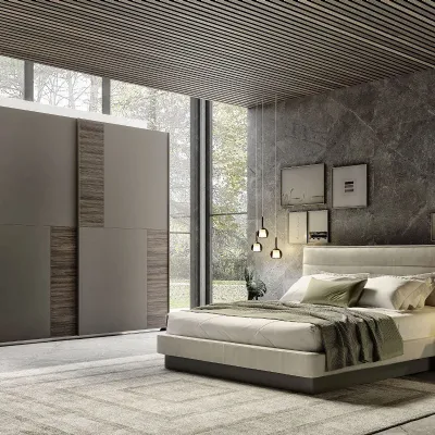 Camera da letto Eleganza S75 in laccato opaco a prezzo ribassato