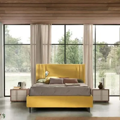 Camera da letto Gierre mobili Camera  moderna completa   con letto yellow  a prezzi outlet