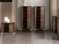 Camera da letto Grazia effetto marmo Mobilpiu in legno a prezzo Outlet