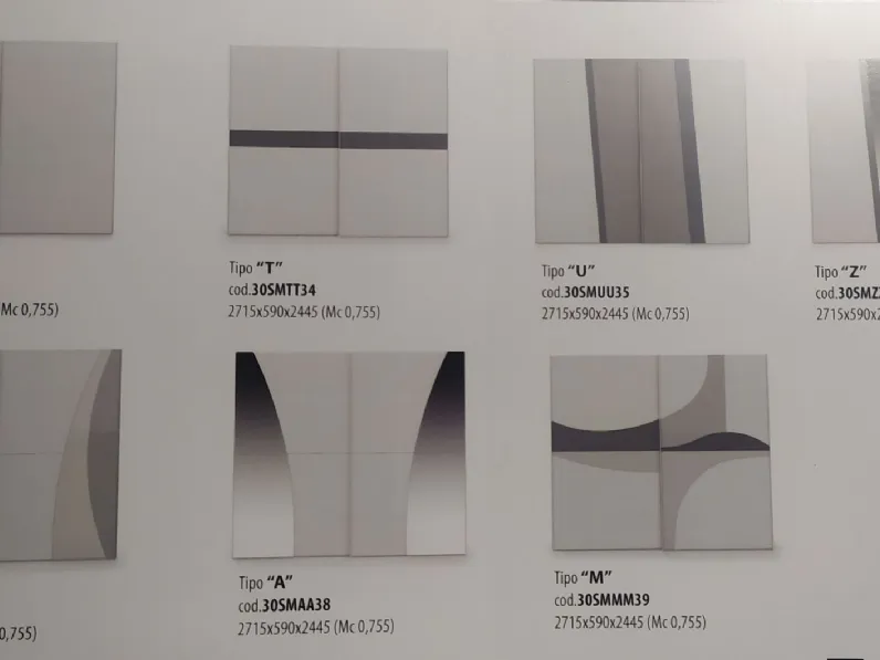 Camera da letto Kloe composizione 1 Artigianale in laminato a prezzo ribassato