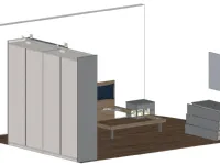 Camera da letto Light night Orme in laminato in Offerta Outlet