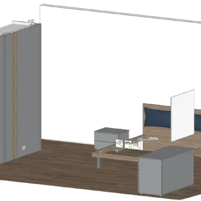 Camera da letto Light night Orme in laminato a prezzo Outlet