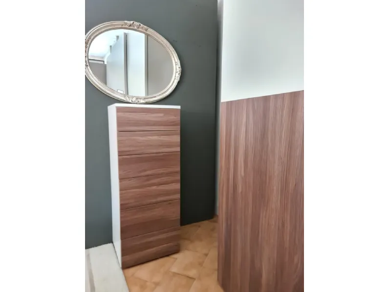 Camera da letto Linear Kico in laminato in Offerta Outlet