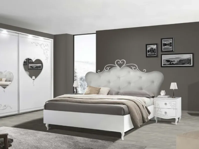 Camera da letto Lucrezia Md work in legno a prezzo Outlet