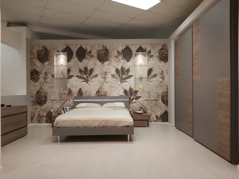 Camera da letto Mod street S75 in laminato in Offerta Outlet