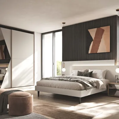 Camera da letto Modello hip camera moderna lux Md work in laminato in Offerta Outlet