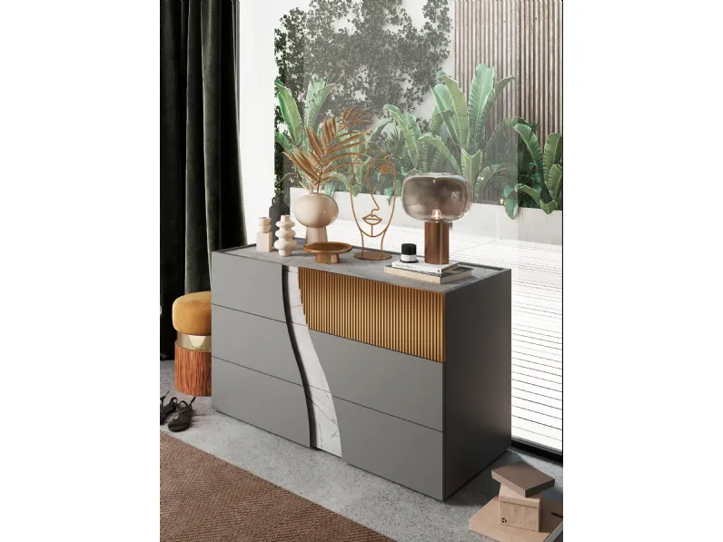 Camera da letto Modello titanio Artigianale in laminato a prezzo scontato