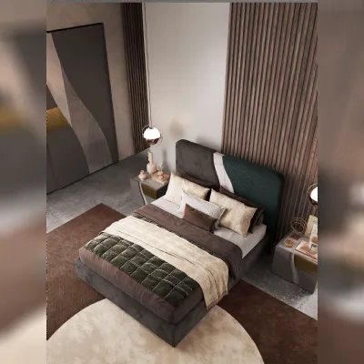 Camera da letto Modello titanio Artigianale in laminato a prezzo scontato