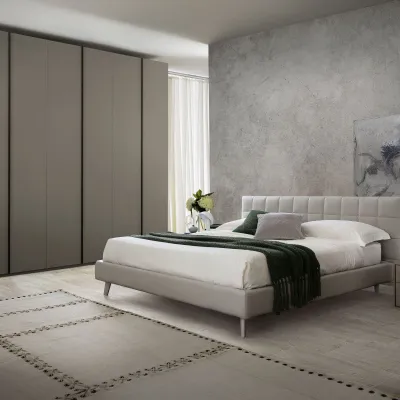 Camera da letto Moderna legno S75 in laccato opaco in Offerta Outlet