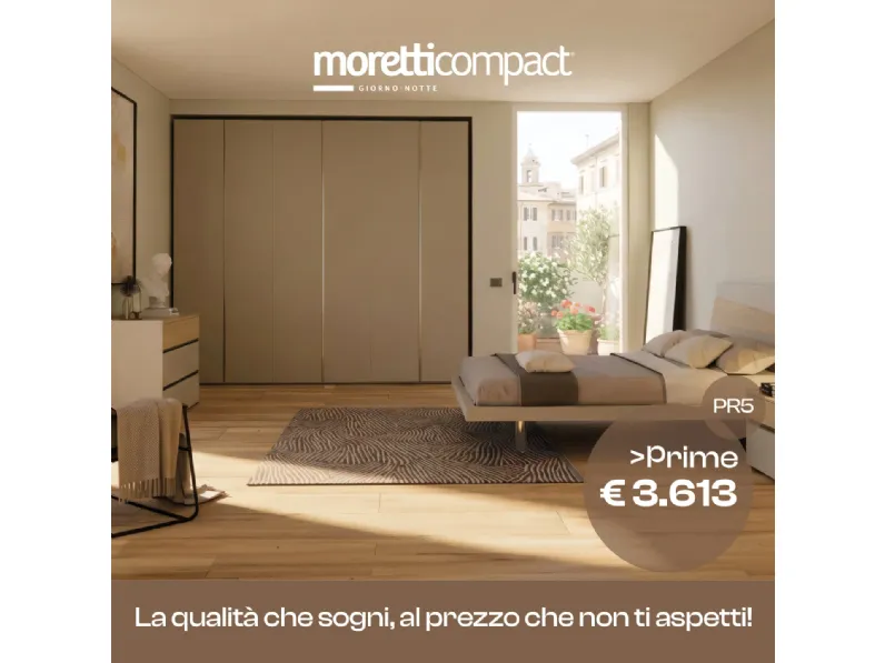 Camera da letto Collezione prime moretti giorno notte Moretti compact giorno notte OFFERTA OUTLET