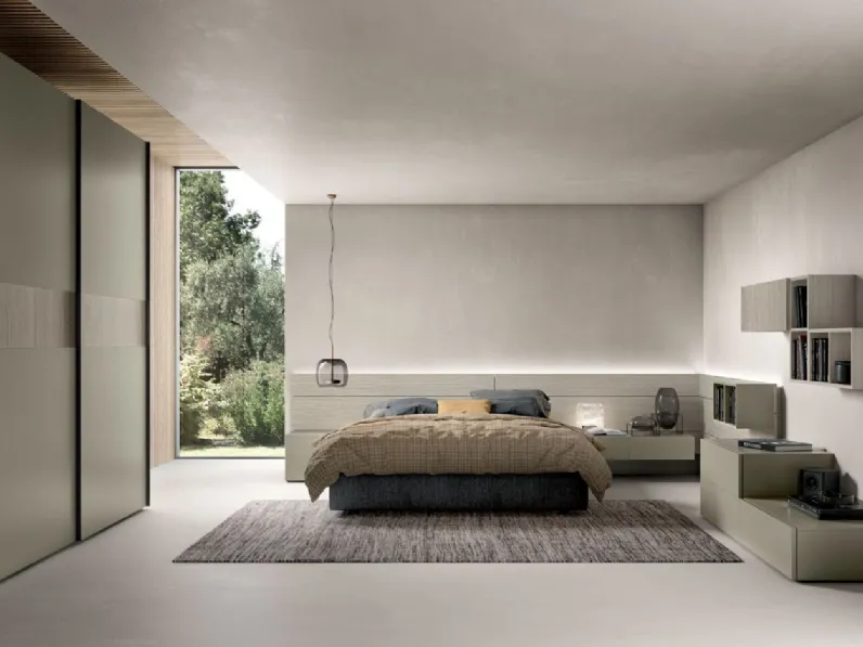 Camera da letto Night 01 power  Zg mobili in laminato in Offerta Outlet