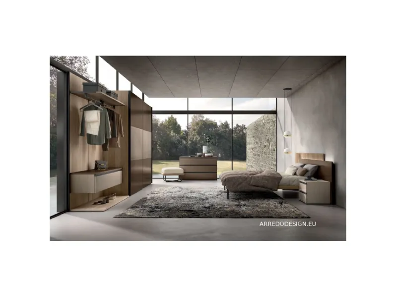 Camera da letto Night 03 power Zg mobili in laminato a prezzo ribassato