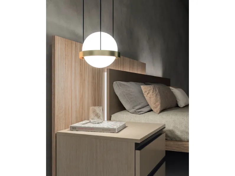 Camera da letto Zg mobili Night 03 power a prezzo scontato in laminato