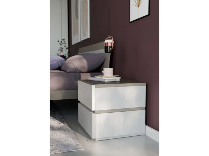 Camera da letto Night 103 Mottes selection in laminato a prezzo Outlet