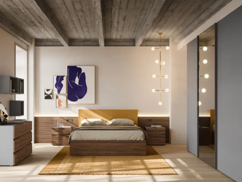 Camera da letto Night 15 Orme in laminato in Offerta Outlet