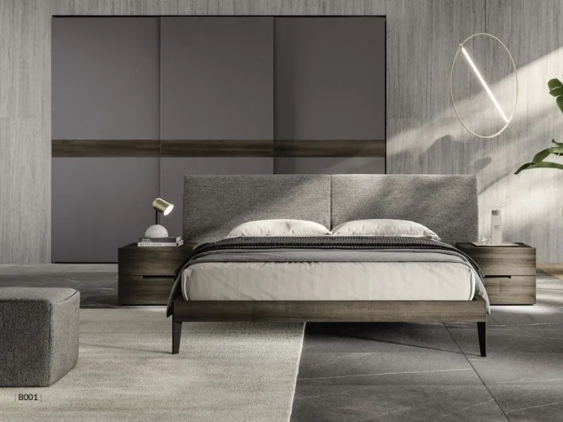 Camera da letto Night b01 Villanova in laminato a prezzo scontato