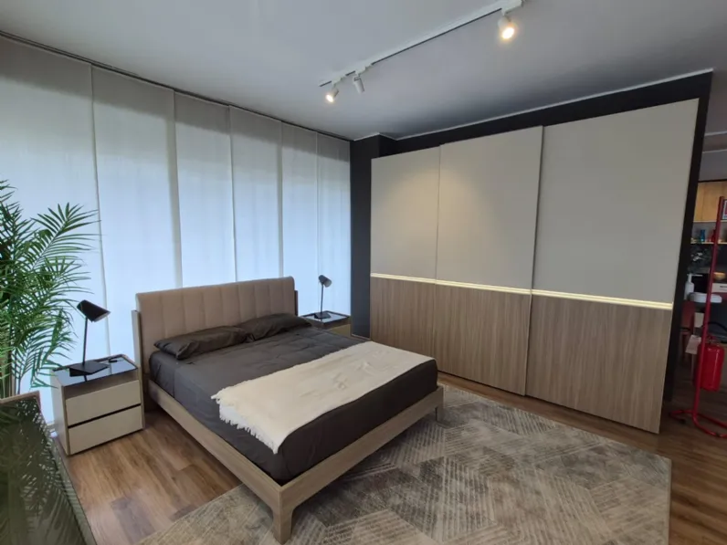 Camera da letto Night Febal in laccato opaco in Offerta Outlet