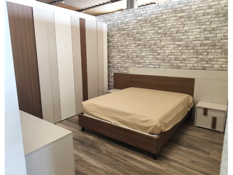 Camera da letto Nuvola Giessegi in laminato a prezzo Outlet