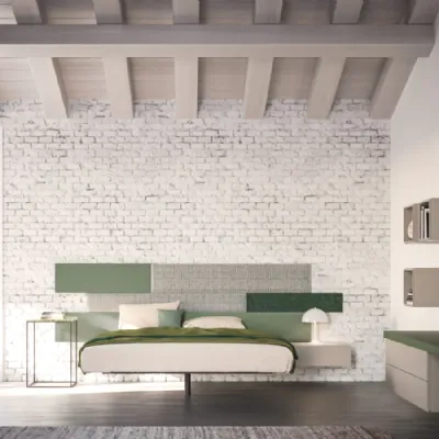 Camera da letto Jasmine compongo night 01 Orme in laccato opaco in Offerta Outlet