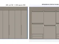 Camera da letto Pianca spillo   spazio e battente  Pianca PREZZI OUTLET