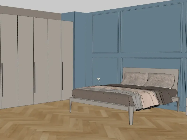 Camera da letto Pianca spillo   spazio e battente  Pianca in laccato opaco a prezzo Outlet