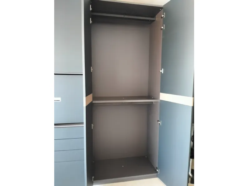 Camera da letto Kico Polaris/teca a prezzo ribassato in laccato opaco