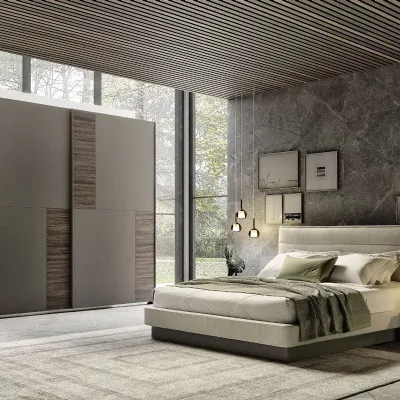 Camera da letto S75 Maxi linea 1 a prezzo scontato in laminato