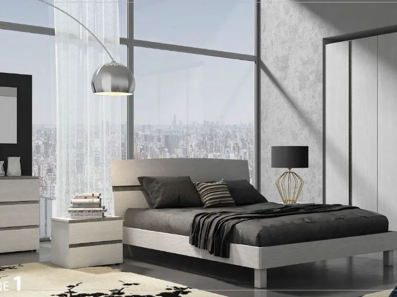 Camera da letto Silver 1 Collezione esclusiva in laminato in Offerta Outlet