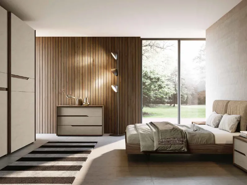 Camera da letto Totem Imab in laminato in Offerta Outlet