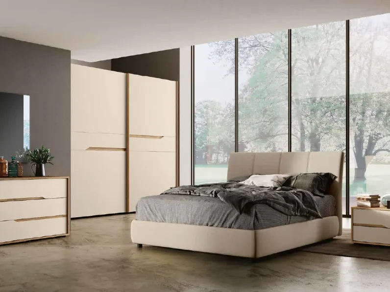 Camera da letto Totem Imab in laminato in Offerta Outlet