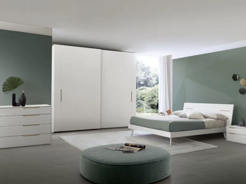 Camera da letto Unica S75 in laccato opaco a prezzo ribassato