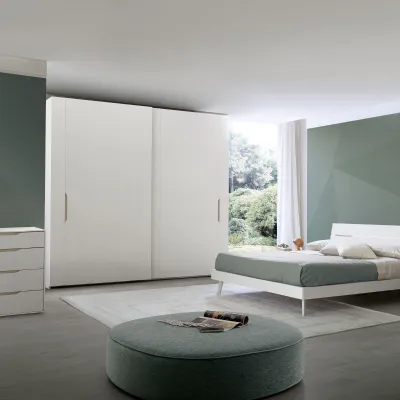 Camera da letto Unica S75 in laccato opaco a prezzo ribassato