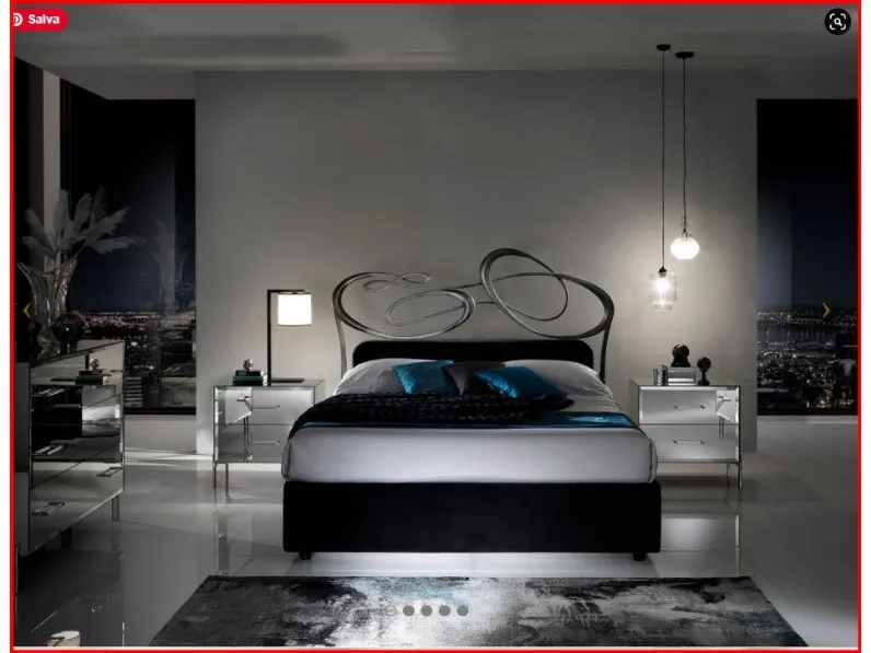 Camera da letto Vogue glass Artigianale OFFERTA OUTLET