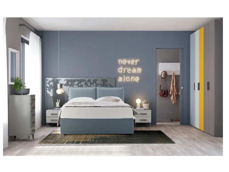 Camera da letto Colombini casa Wembley a prezzo ribassato in laminato