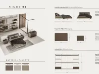 Camera da letto Night 08 power Zg mobili in laminato a prezzo Outlet