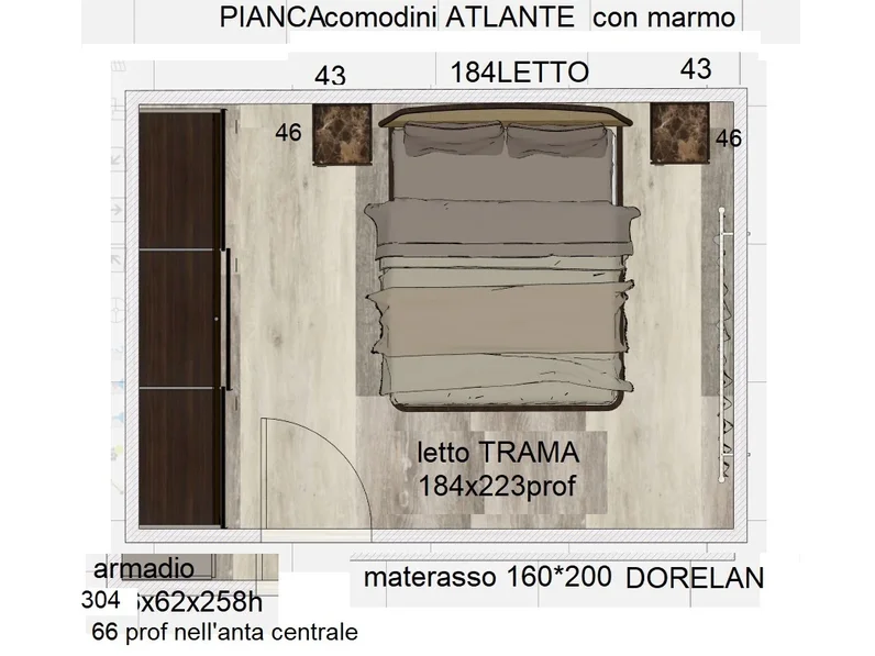 Camere da letto Pianca PRIMO TRAMA ATLANTE
