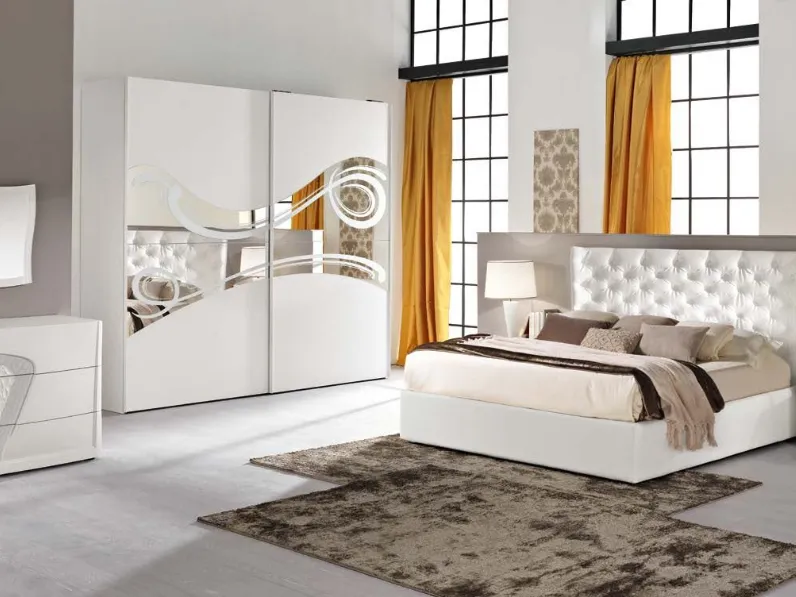 Camera da letto Venere Spar in ecopelle a prezzo Outlet