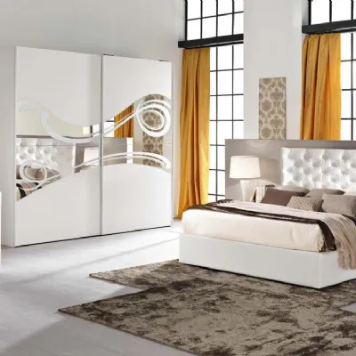 Camera da letto Venere Spar in ecopelle a prezzo Outlet