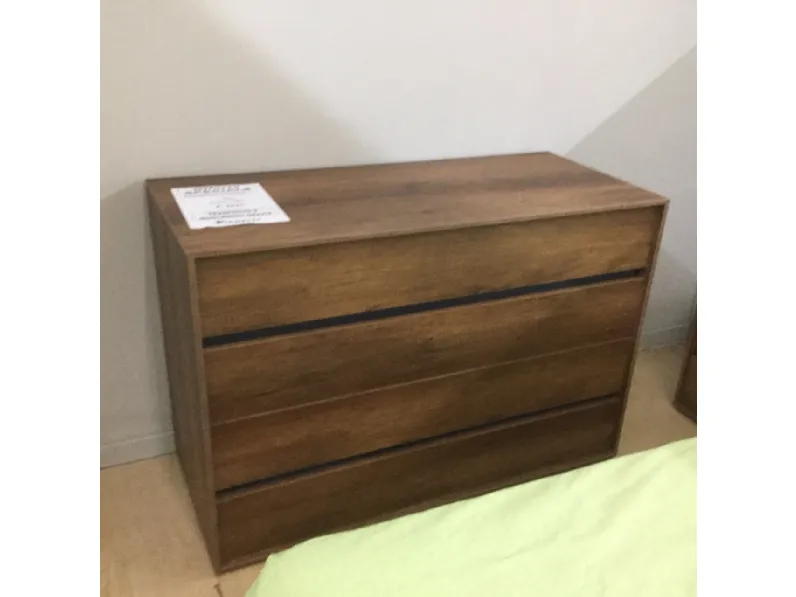 Camera da letto 5.0 camera completa armadio battente  comò full letto elegance Siloma in legno a prezzo scontato
