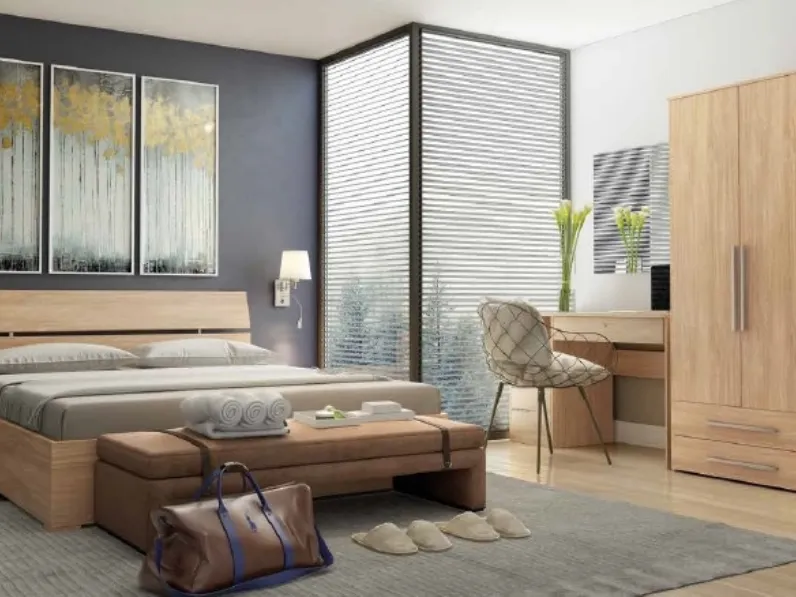 Camera da letto Camere contract hotel fine serie vari colori Md work in laminato a prezzo Outlet