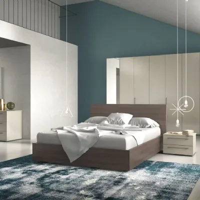Camera da letto Comp.12 Orme in laminato a prezzo Outlet