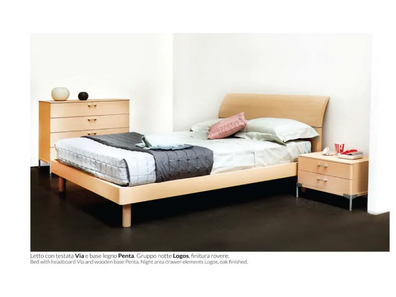 Camera da letto Penta Distribuzione grandi marchi in legno a prezzo Outlet