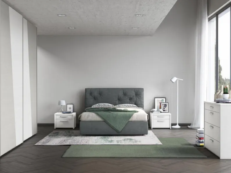 Camera matrimoniale completa con letto con contenitore