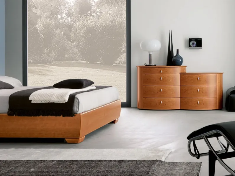 Camera Napol Cemi Moderno Legno Com e comodini
