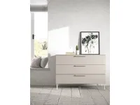 Cassettiera in Laminato Como grigio con gambe Novamobili a prezzo scontato