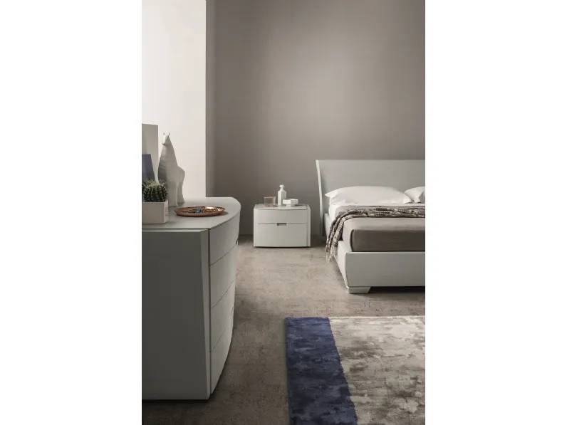 Com� e comodini Elti rovere poro aperto ghiaccio  Napol in legno a prezzo ribassato