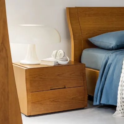 Com� e comodini in ciliegio con frontale curvo OFFERTA OUTLET