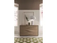 Com� e comodini in legno con design maniglia onda in Offerta Outlet