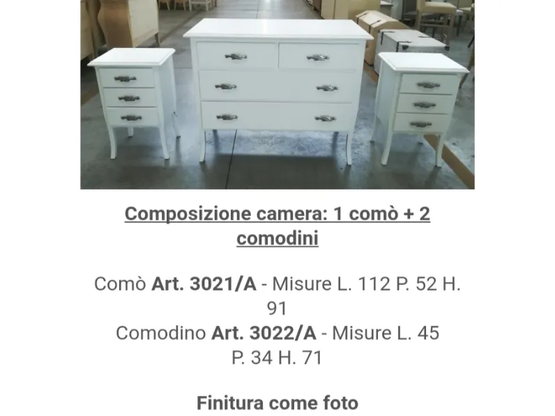 Com e comodini Shabby chic Artigianale in legno in saldo